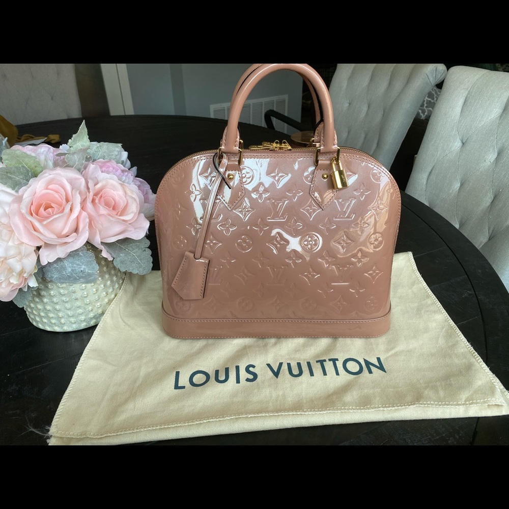 Louis Vuitton Alma PM Vernis Rose Velours